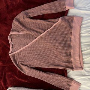 pink cross over top never worn